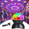 Disco Light,7 RGB Color Disco Ball Lights with Bluetooth Speaker, Portable Party Lights for Xmas KTV Club Pub Show Home Theater (Black)