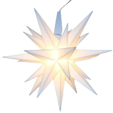 Herrnhuter Stern 13 cm - innen - Weiss