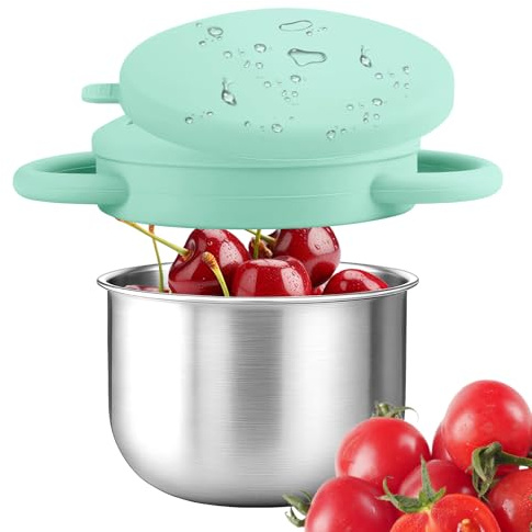 Barattolo Porta Alimenti Per Bambini,Tazza Portamerenda Antigoccia Per Bambini Con Coperchio Ermetico | Scatola Organizzatrice Per Cibo Lavabile In Lavastoviglie Per Casa, Esterno, Scuola E Picnic