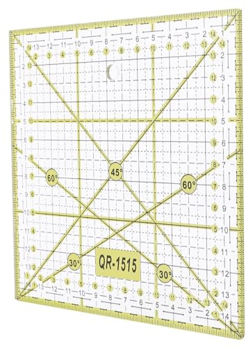 HOMOBABE Regla Cuadrada Patchwork para Costura, Regla Líneas de Cuadrícula Claras, Plástico Transparente Multifunción para Acolchado y Corte Preciso en Manualidades, Herramienta para DIY