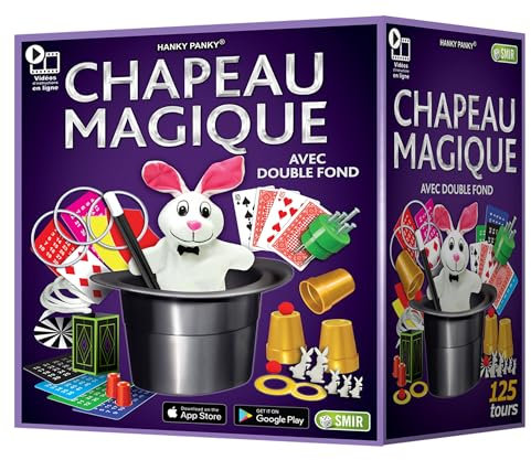 Grimaud Jeux de Sociéte-Mon Premier Chapeau Magique-125 Tours, 8904,A partir de 6 ans, Noir