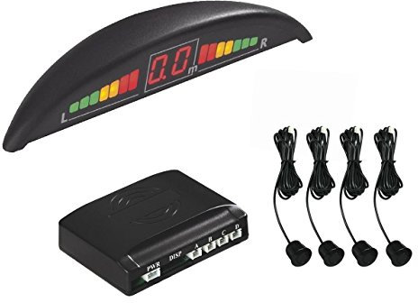 tempo di saldi Kit 4 Capteurs de Stationnement pour Auto Affichage Son LED Acoustique Peindre -