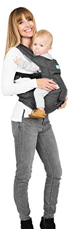 MOBY 2-in-1 Tragetasche + Hüftsitz, Grau