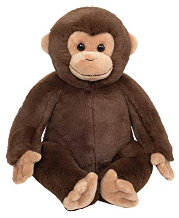 Teddy Hermann 92949 AFFE sitzend 35 cm, Green Friends nachhaltiges Kuscheltier mit idealem Recyclinganteil (Füllmaterial)