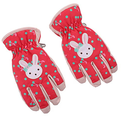 PACKOVE 2 Paar Skihandschuhe Für Mädchen Handschuhe Für Skirennen Skibekleidung Skifäustlinge Für Damen Winddichte Fahrradhandschuhe Baumwoll-Handschuhe Baumwolle Weihnachten Kind