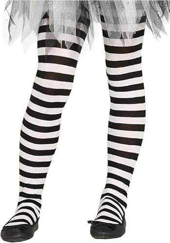 Fartoni Medias Negras Rayas Blancas Miércoles Addams Tayas Para Disfraces De Halloween. Accesorios Miércoles Addams