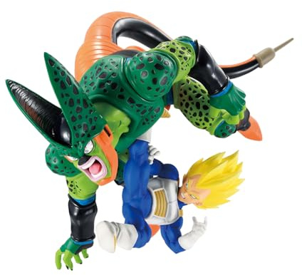 Ichibansho Dragon Ball Z Vegeta vs Cell (Dragon History II) Revible Moment: Estatua Coleccionable Premium de Bandai Spirits. Diorama dinámico de la Batalla, Captura la Intensidad para coleccionistas.