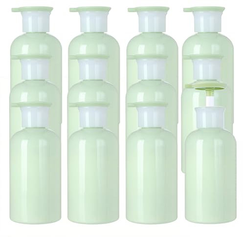 YANCAER - 24 Piezas de Verde Botella Dispensadora de Loción Recargable 300 ml – Ideal para loción, jabón de Manos, champú, Gel de Ducha, Limpiador Facial o acondicionador.