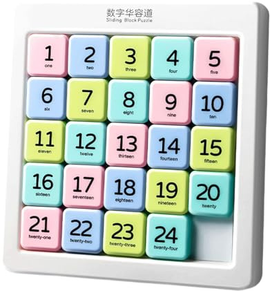 Tuxuseo Puzzle scorrevole, gioco di scorrimento con numeri | Gioco di pensiero palmare giocattolo educativo per ragazzi e adulti viaggio ufficio intrattenimento