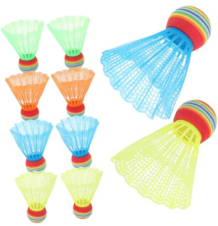 BESPORTBLE Volants de Badminton Colorés en Plastique Eva, 12 Pièces, Vol Stable et Couleurs Intenses, Légers pour Entraînement Intérieur et Activités de Plein Air Couleur Aléatoire