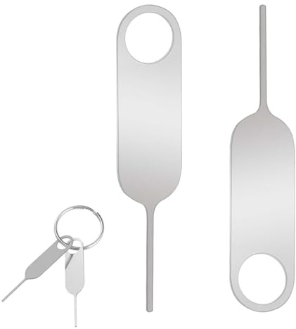 CIATBYYJ 2 aghi per scheda SIM, adattatore per schede SIM, adattatore per schede SIM Univer con anello portachiavi, penna di espulsione per carte SIM, strumento di rimozione per tutti i telefoni