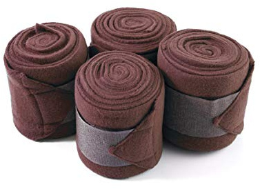 Gee Tac Horse Bandages Leg Wraps Pack of 4 x 3M BROWN
