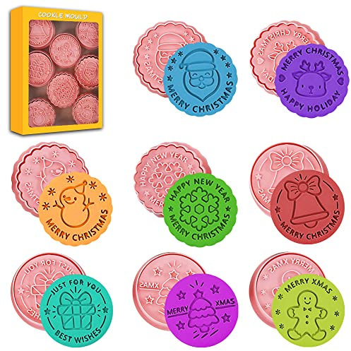 Formine per Biscotti Natale 8 Pezzi Tagliabiscotti Stampo Biscotti Natale