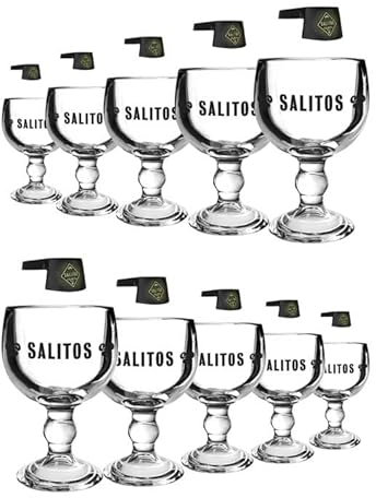 Salitos Salrita Cocktail-Gläser 10er Set inkl. 10x Flaschenhalterung Kelchglas für Cocktails
