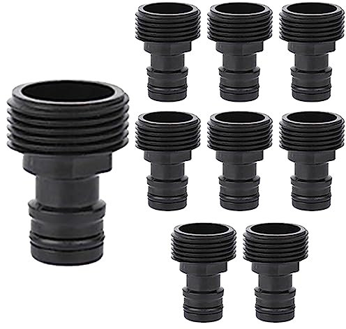 DITK-U Attacco rapido da 3/4, 1/2, attacco per tubo da giardino (8 pezzi)