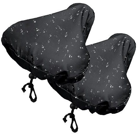 Sattelschutz Wasserdicht Fahrrad 2er Set,Elastische Wasserfeste Fahrradsattel Schutzhülle,Reißfester Überzug für Wind und Wetter, Passend für den Meisten Fahrradsattel wie Rennrad, Damenrad, E-Bike