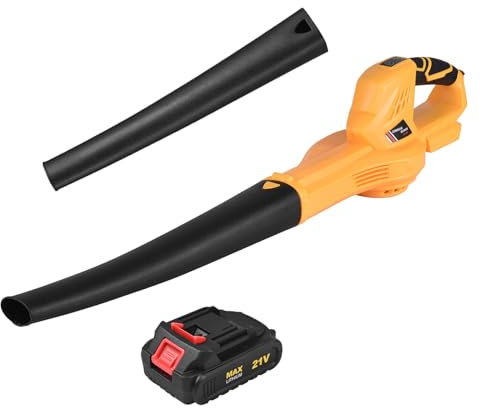 Aoresac Souffleur de feuilles sans fil, souffleur de feuilles turbo à 6 vitesses, souffleur électrique sans fil 160 MPA avec batterie de 3,0 Ah 3000 mAh et chargeur, souffleur de feuilles sans fil