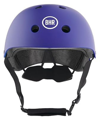 BHR 837 URBAN - Casco per Monopattino, Scooter Elettrici e Città - Omologato CE per Ragazzi e Adulti - Per Bicicletta, MTB, BMX, Skateboard, Pattinaggio - Blu Opaco, M