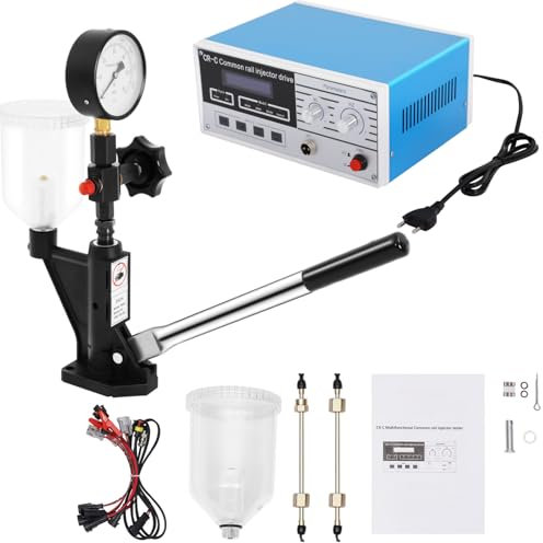 WSIKGHU Tester per iniettori CR-C Common Rail da 220 V, tester per iniettori di carburante S60H, tester per iniettori diesel, 0-600 bar, standard UE
