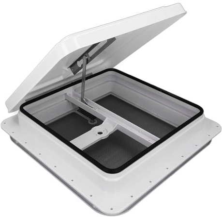 Tissting 14 Inch Universal RV Roof Vent,45° Opening Angle,Trailer Roof Vent,2 Wire Design,Easy Installation,for Trailer,Motorhome