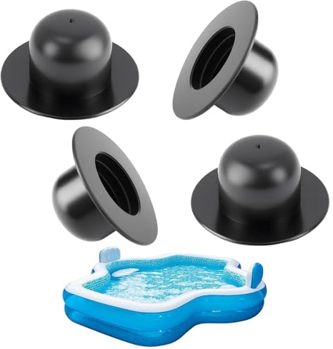 4 Tapones de Piscina Universales, Tapones de Sellado Resistentes al Agua, Tapones de Filtro Bomba Piscina, Accesorios de Mantenimiento y Repuestos Prácticos para Piscinas