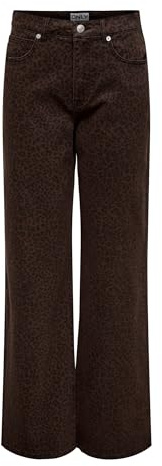 ONLY Pantalon Madison High Waist Wide Animal Femmes