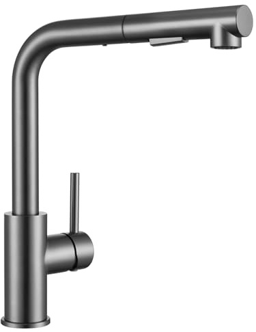Sofetiy Rubinetto Lavello Cucina Antracite, Rubinetto Cucina Con Doccetta Estraibile, Miscelatore Cucina Con Due Tipi Di Getto D'acqua, Rubinetti Cucina In Acciaio Inossidabile Spazzolato