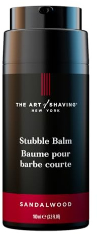 The Art of Shaving Beard Balm, Conditioner for Stubble to Hydrate Skin and Hair, Sandalwood, 3.3 Oz
