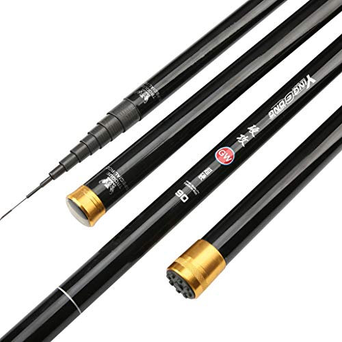 EATAN Carbon 8m 9m 10m 11m 12m 13m Power Hand Pole Angelrute Ultra Hard Super Light Teleskopstange Stick Ersatzspitze 06.05 (Size : 12m)…