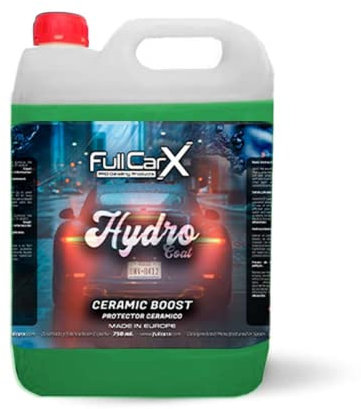 AutoFullCar – Hydro Coat Tratamiento Cerámico Hidrofóbico Coche 5 Litros | Sellador Rápido Antilluvia | Protege Pintura, Llantas, Cristales | Brillo y Repelencia al Agua