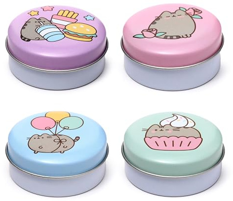 Puckator Pusheen Cat 2024 Lip Balm in a Tin - Lip Care Stick Balms Chapstick Holiday Essentials For Women Family - Lipbalm Moisturiser Exfoliator Cream - Pretty Cute Lip Blam Bam