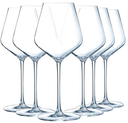 Chef&Sommelier - Collection Distinction - 6 Verres à pied 47 cl - Fabriqués en France - Emballage renforcé