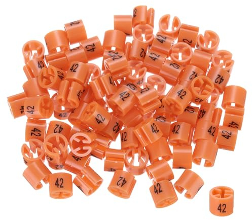 QUARKZMAN Märkpenna för kläder, storlek 42 passar 3–5 mm stång orange för färgkodning, förpackning med 100
