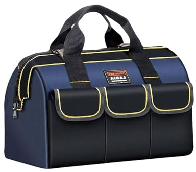 Borsa Per Attrezzi A Bocca Larga - Borsa Per Trasporto Attrezzi Resistente All'acqua, Borsa Multitasche | Custodia Per Strumenti Di Manutenzione Per Elettricisti, Lavorazione Del Legno