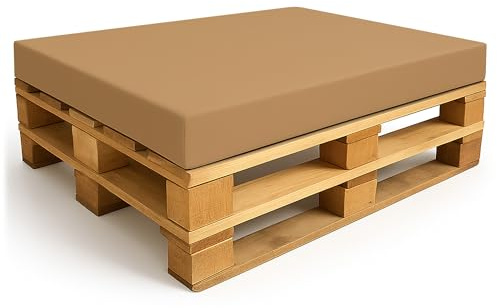 Palettkuddar Utomhus Europall Sittdyna 120x80 cm - Skumgummi sittdyna för pallar och pallsoffa Beige