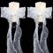 Vela para Bautizo,2 Piezas Protección Antigoteo,Colector de Gotas de Velas,Vela de Bautizo,Protector de Goteos de Velas,Velas con lazo,para Comunión Bautizo Boda Cumpleaños
