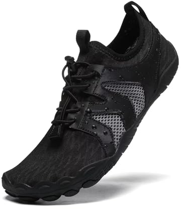 ZEPYFXIT Scarpe da Acqua Uomo Donna Scarpe da Scoglio da Immersione da Spiaggia a Piedi Nudi Asciugatura Rapida Surf Fitness Piscina(Nero 376,35 EU)