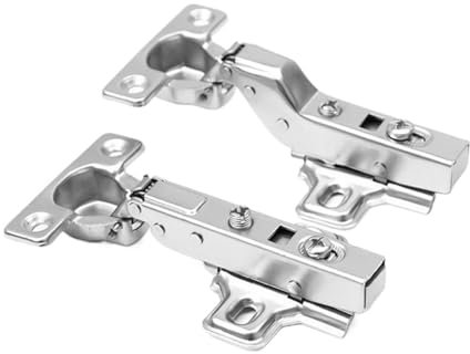 GUIPENG Mini bisagra hidráulica con amortiguador pequeño, autodescarga, for muebles, puertas estrechas de armario, copa de 26 mm.(Half overlay 1PC)