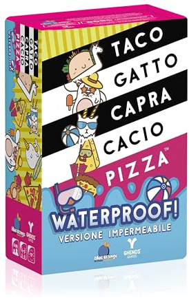 Taco Gatto Capra Cacio Pizza Waterproof - Gioco di carte per Adulti e Bambini dagli 8 Anni - 2-8 Giocatori - Durata 10min - Edizione Italiana