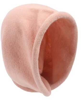 Öronskydd barn varm flickor varm halsduk hatt stickad mössa hatt med justerbar balaklava damer, ROSA, one size