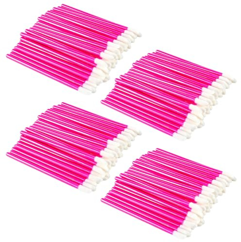 YIXNSW 1 000 stycken läppborstar applikator, 95 mm rosa PP-konturborste, borste för läppglans gör det själv & smink