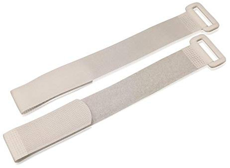 Alfatex® by Velcro® Brand White strap Cable Ties with plastick buckle, 2 pieces in pack (25mmx250mm)