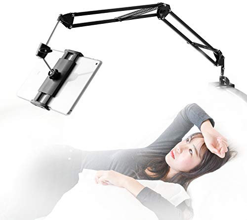 SAMHOUSING Supporto da letto per tablet, girevole a 360 gradi, con braccio in alluminio, per iPad, iPhoneXS, N-Switch, Amazon Kindle Fire o altri dispositivi con schermo da 4,7 a 12,9 pollici