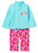 Playshoes UV-Schutz Einteiler Unisex Kinder Badeanzug Schwimmanzug Badebekleidung, Flamingo Langarm, 62/68