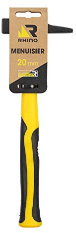 RHINO - Martillo carpintero de 20 mm con mango irrompible (trimaterial) - Ancho 20 mm - Se puede utilizar para todo tipo de trabajo, madera, tapicería... - Garantía de por vida - Varios tamaños