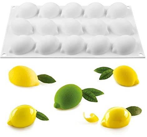 Yusat Zitronen-Silikonform Mousse Schokoladenformen hausgemachte Seife, Kuchen, Gebäck, Kekse, Backwerkzeug