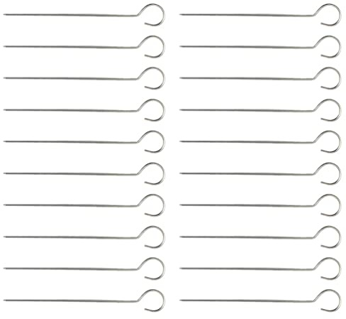 UPKOCH Turkey Barbecue Kabob Skewers: Stainless Steel Skewers Pins 50pcs Roasting Trussing Needles Butchers Meat Trussing Needle Cooking Roast Needles for Chicken Roasts Supplies