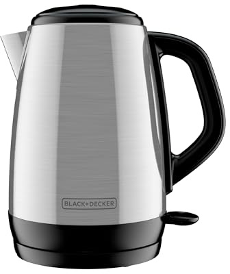 BLACK+DECKER 1.7L Cordless Electric Kettle, KE1700SD, Rapid Boil, Auto Shutoff, Stainless Steel