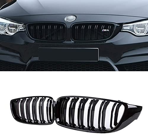 F32 Rejillas delanteras, Frontal Deportiva Parrilla,Rejilla Frontal Doble Puente,Parrilla del radiador para BMW 4ER F32 F33 F36 M4 2014-2020.