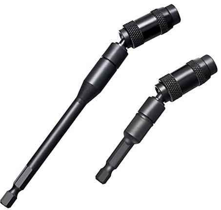 Litorange 2 Pcs Magnetic Pivot Drill Bit Holder,1/4 Hex Pivoting bit Holder, 20 Degree Rotary Quick Release Drill Extension Screwdriver Bit Holder for Narrow Spaces or Corners